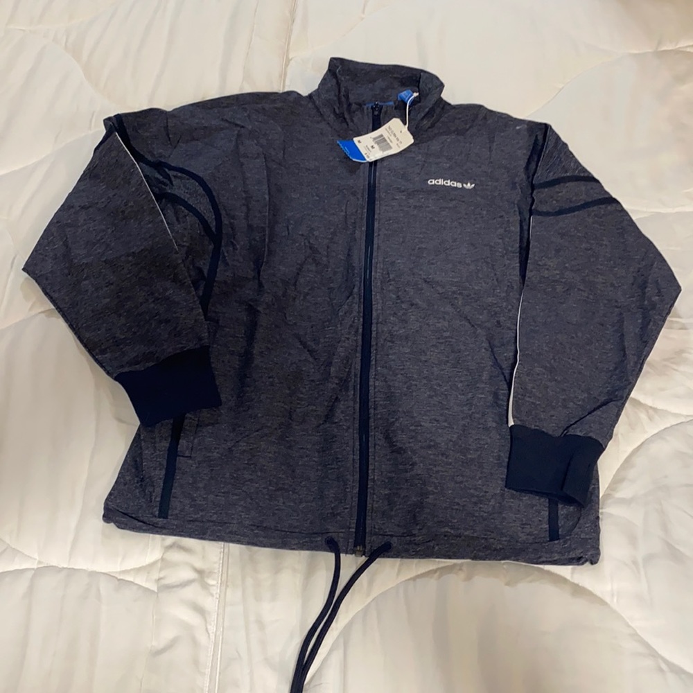 New with tags Adidas lightweight jacket medium blue/grey